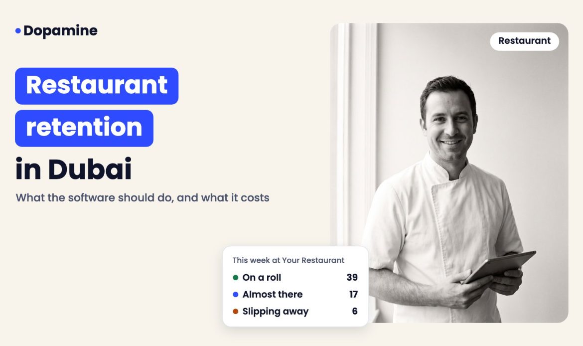 Smiling chef, cover for customer retention software for restaurants in dubai